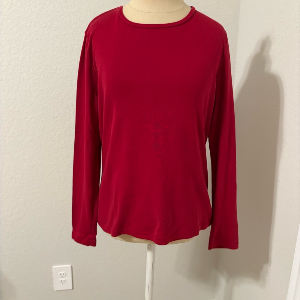 Talbots Vibrant Red Long Sleeve Tee